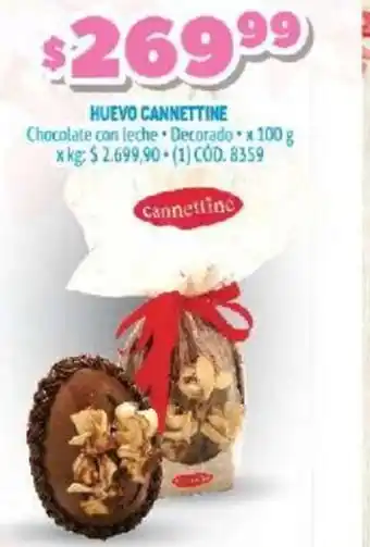 Makro Huevo Cannettine x 100g oferta