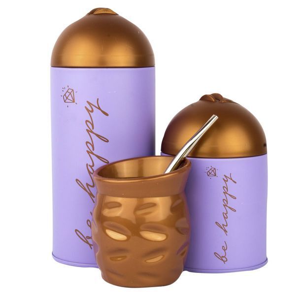 Ferniplast Yerbera +azucarera de lata+mate+bomb oferta