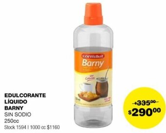 Atomo Conviene EDULCORANTE LÍQUIDO BARNY SIN SODIO 250cc oferta