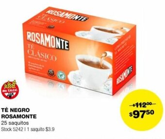 Atomo Conviene TÉ NEGRO ROSAMONTE 25 saquitos oferta