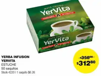 Atomo Conviene YERBA INFUSION YERVITA ESTUCHE 50 saquitos oferta