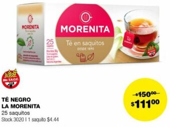 Atomo Conviene TÉ NEGRO LA MORENITA 25 saquitos oferta