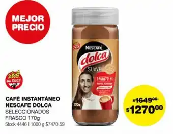 Atomo Conviene CAFÉ INSTANTÁNEO NESCAFE DOLCA SELECCIONADOS FRASCO 170g oferta