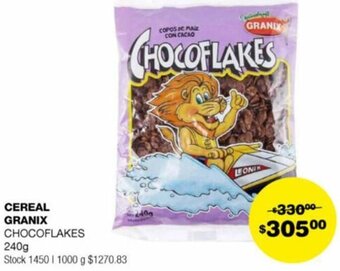 Atomo Conviene CEREAL GRANIX CHOCOFLAKES 240g oferta