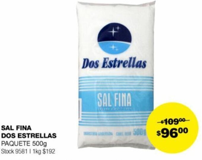 Atomo Conviene SAL FINA DOS ESTRELLAS PAQUETE 500g oferta