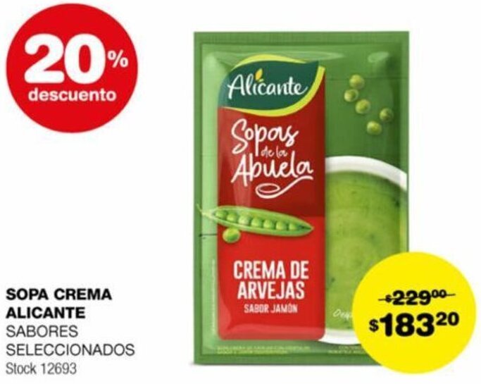 Atomo Conviene SOPA CREMA ALICANTE SABORES SELECCIONADOS oferta