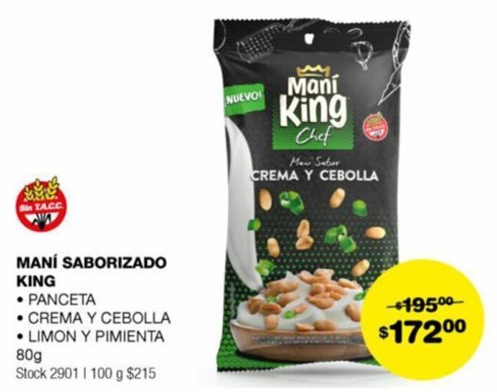 Atomo Conviene MANÍ SABORIZADO KING 80G oferta