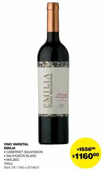 Atomo Conviene VINO VARIETAL EMILIA 750cc oferta