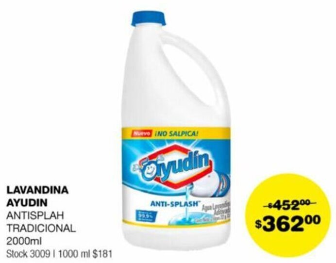 Atomo Conviene LAVANDINA AYUDIN ANTISPLAH TRADICIONAL 2000ML oferta