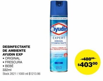 Atomo Conviene DESINFECTANTE DE AMBIENTE AYUDIN EXP 332ml oferta