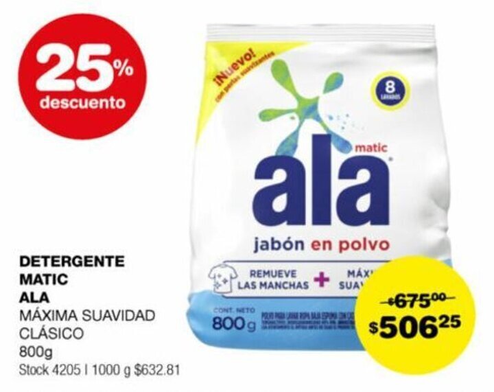Atomo Conviene DETERGENTE MATIC ALA 800G oferta