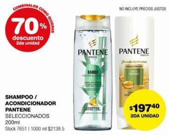 Atomo Conviene SHAMPOO / ACONDICIONADOR PANTENE 200ml oferta