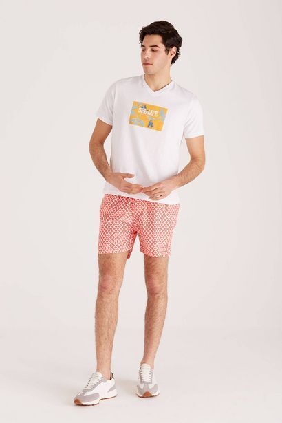 Macowens Short corto estampado coral oferta