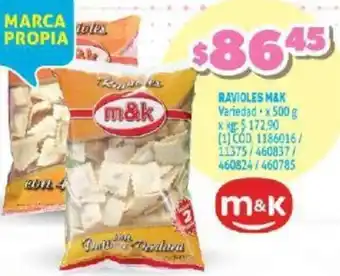 Makro M&K Ravioles x 500g oferta