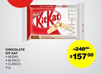 Atomo Conviene CHOCOLATE KIT KAT • NEGRO • BLANCO • CLÁSICO 41g oferta