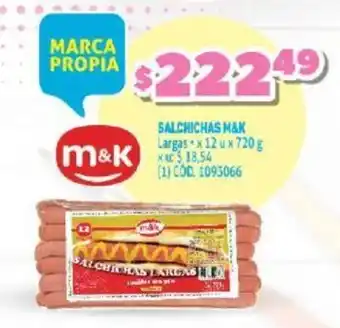 Makro M&K Salchichas x 12u x 720g oferta
