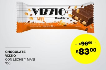 Atomo Conviene CHOCOLATE VIZZIO CON LECHE Y MANI 35g oferta