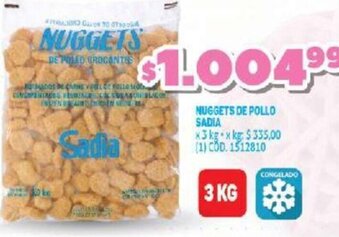 Makro Nuggets De Pollo Sadia 3kg oferta