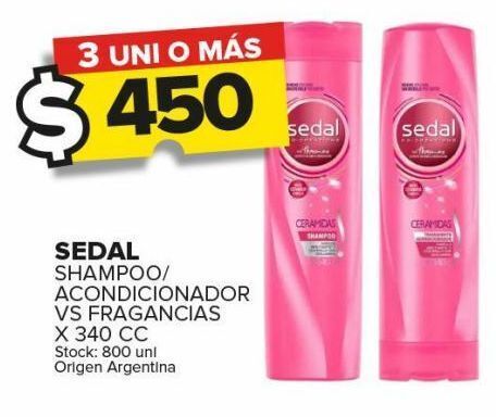 Carrefour Maxi Shampoo/acondicionador sedal 340cc oferta