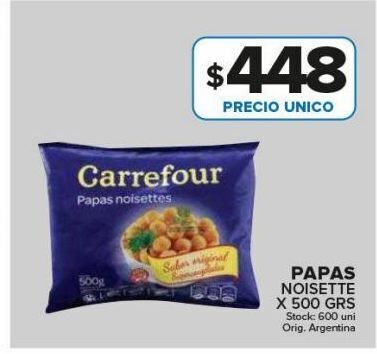 Carrefour Maxi Papas noistte carrefour 500g oferta