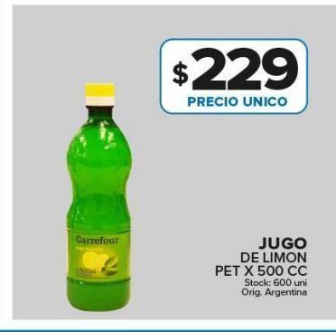 Carrefour Maxi Jugo de limón carrefour 500cc oferta
