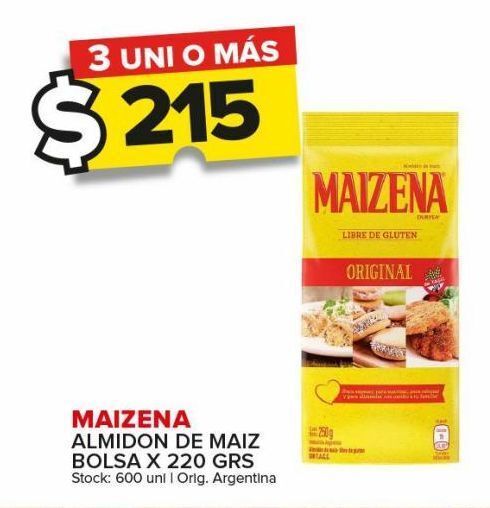 Carrefour Maxi Almidón de maíz maizena 220g oferta