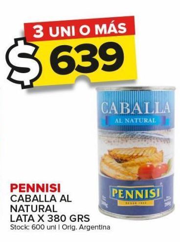 Carrefour Maxi Caballa al natural pennisi 380g oferta