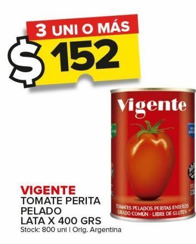 Carrefour Maxi Tomate perita pelado vigente 400g oferta