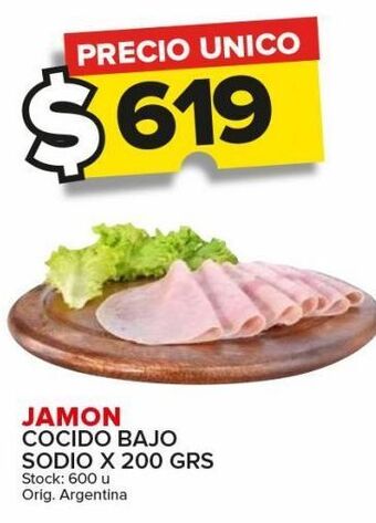 Carrefour Maxi Jamón cocido bajo sodio 200g oferta