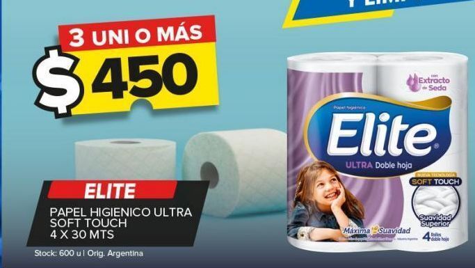 Carrefour Maxi Papel higiénico elite 4 x 30mt oferta