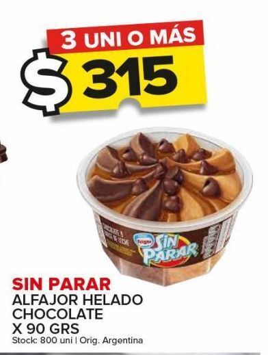 Carrefour Maxi Alfajor helado chocolate sin parar 90g oferta
