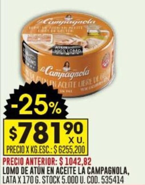 Coto LOMO DE ATUN EN ACEITE LA CAMPAGNOLA 170 G oferta