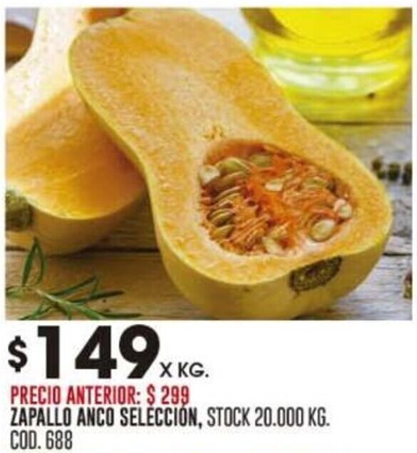 Coto ZAPALLO ANCO SELECCION 20 KG oferta