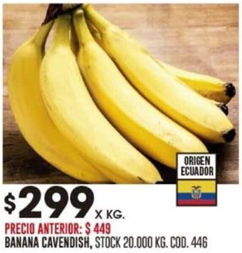 Coto BANANA CAVENDISH oferta