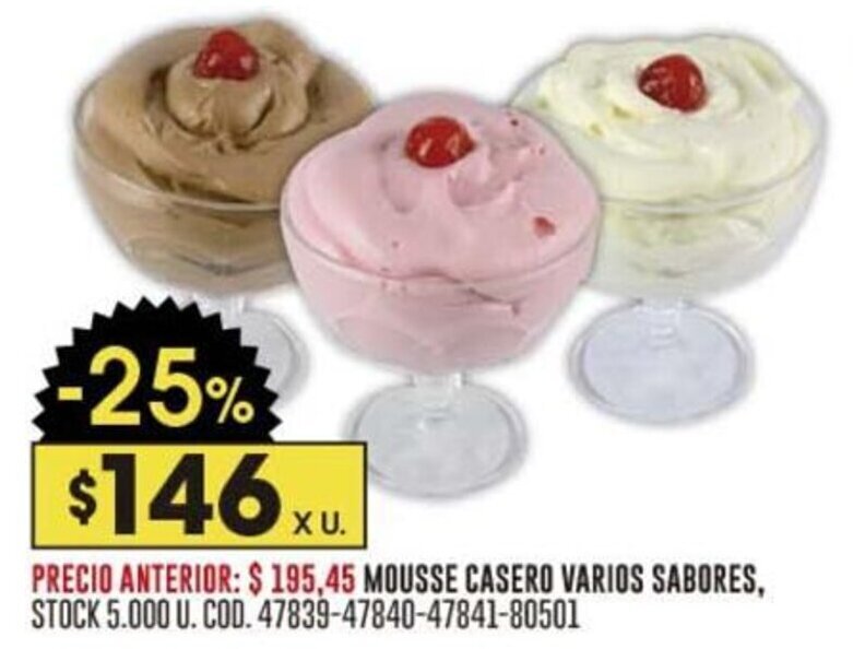 Coto MOUSSE CASERO VARIOS SABORES oferta