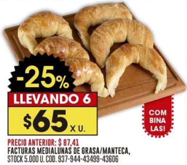 Coto FACTURAS MEDIALUNAS DE GRASA/MANTECA oferta