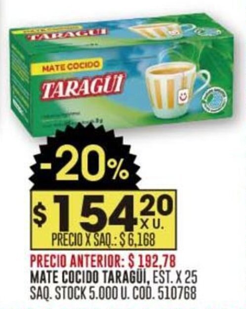 Coto PMATE COCIDO TARAGÜI oferta