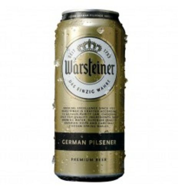 Parodi Cerveza warsteiner rubia lata 473 cc x 6 un. oferta