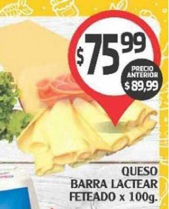 Queso Barra Lactear Feteado x 100g