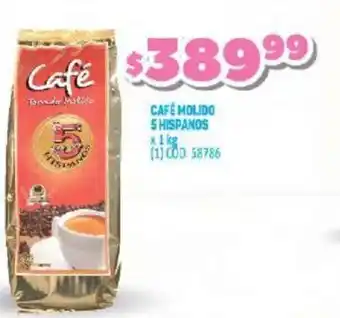 Makro Cafè Molido 5 Hispanos 1kg oferta