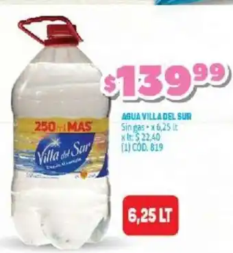 Makro Villa Del Sur Agua 6,25Lt oferta