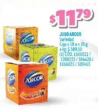 Makro Arcor Jugo 18u x 20g oferta