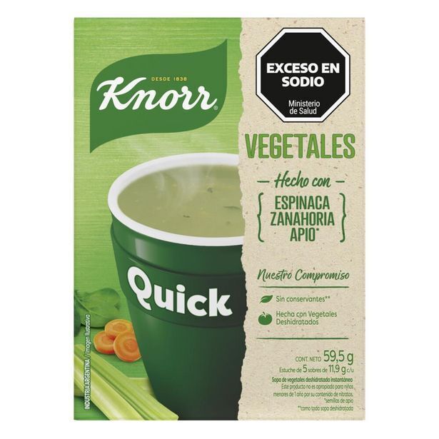 Coto Sopa instantanea de vegetales knorr 59.5 grm oferta