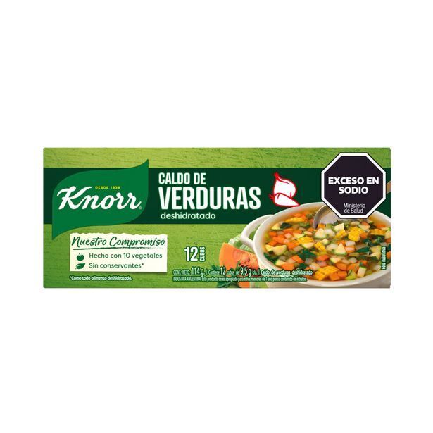 Carrefour Caldo de verdura knorr en cubos 12 uni oferta