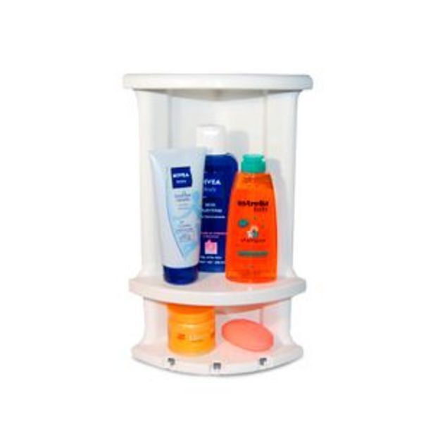 Frávega Organizador angular para ducha 2 estantes blanco colombraro oferta