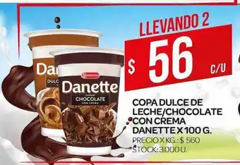 Supermercados DIA Danette Copa Dulce De Leche -chocolate Con Crema x 100g oferta