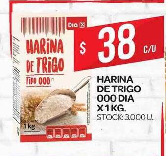 Supermercados DIA Harina De Trigo 000 Dia x 1kg oferta