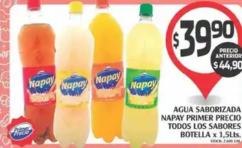 Supermercados Malambo Napay Agua Saborizada Primer Precio Todos Los Sabores Botella x 1,5 Lts. oferta