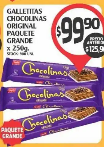 Supermercados Malambo Galletitas Chocolinas Original Paquete Grande x 250g. oferta