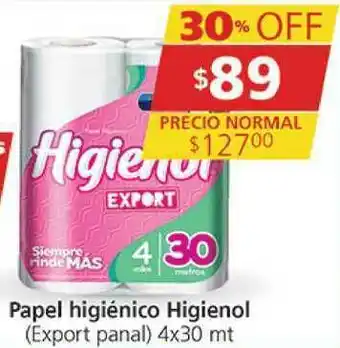 Supermercados Aiello Higienol Papel Higiénico 4x30mt oferta